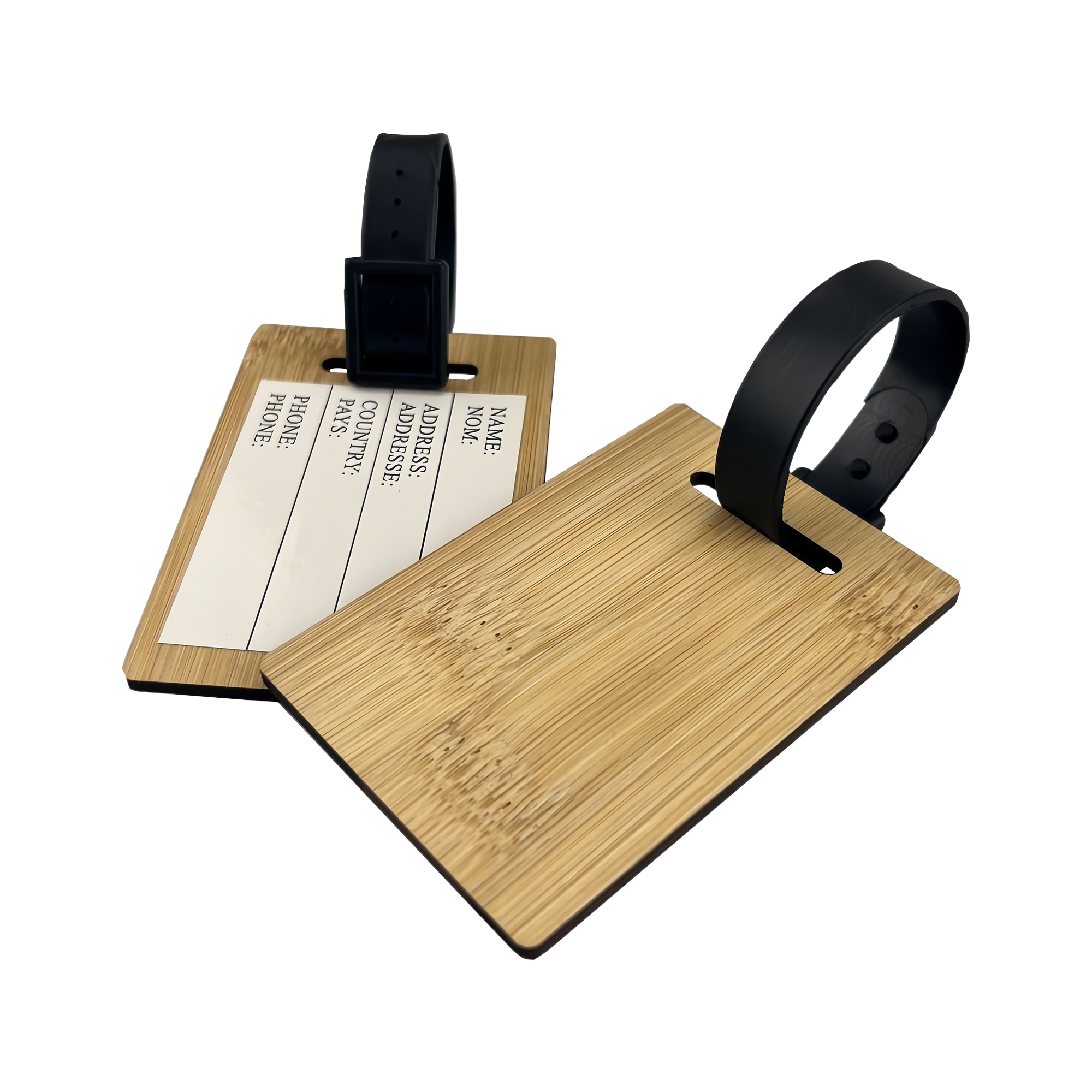 Bamboo Wooden Luggage Tag - Comfortable 2