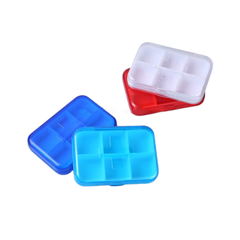 Portable Clear 6 Compartments Pill Box 3