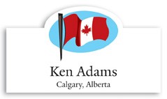 Laminated Personalized Name Badge (1.75x3.125") Rectangle w/Oval bump