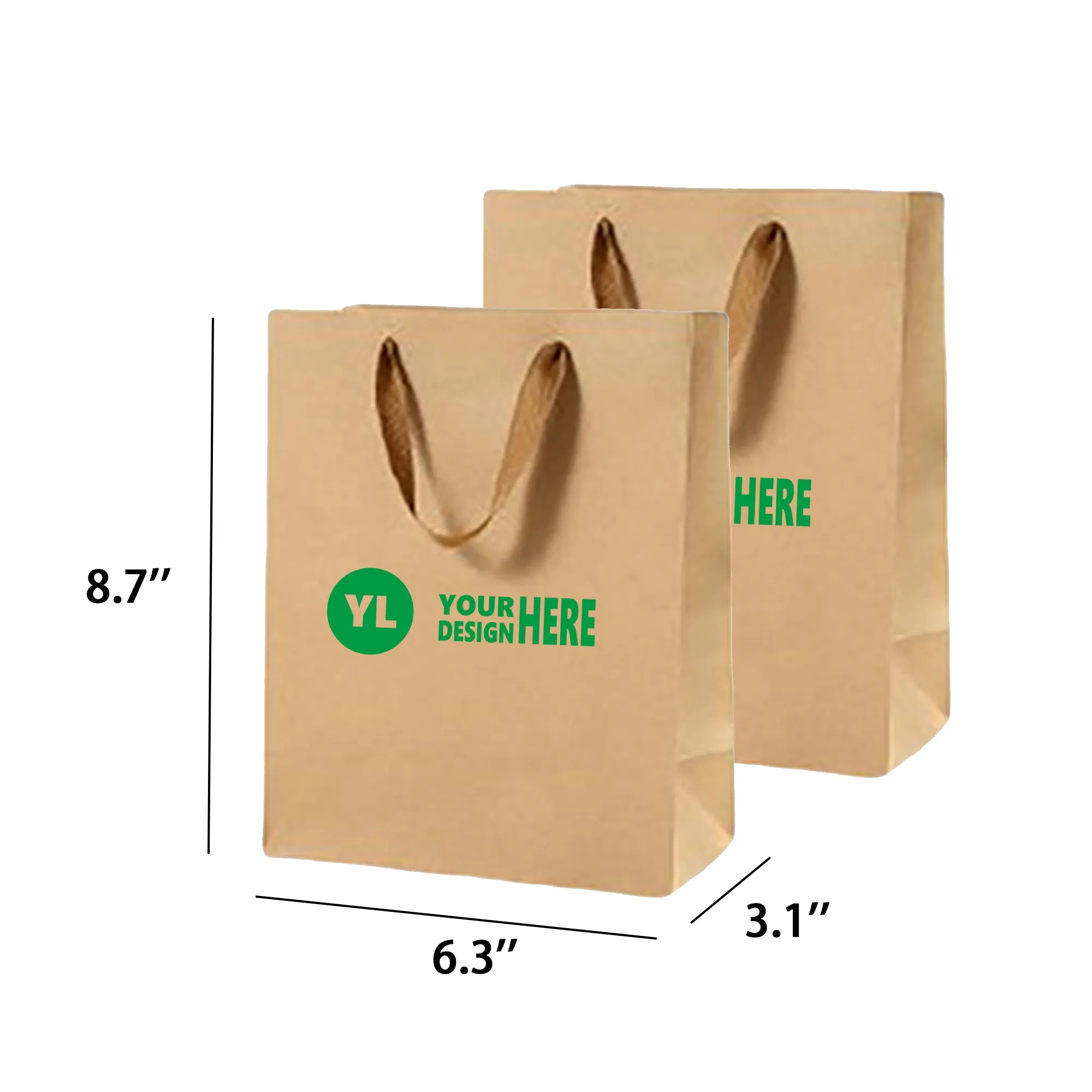 Brown Kraft Cloth Handle Tote 3