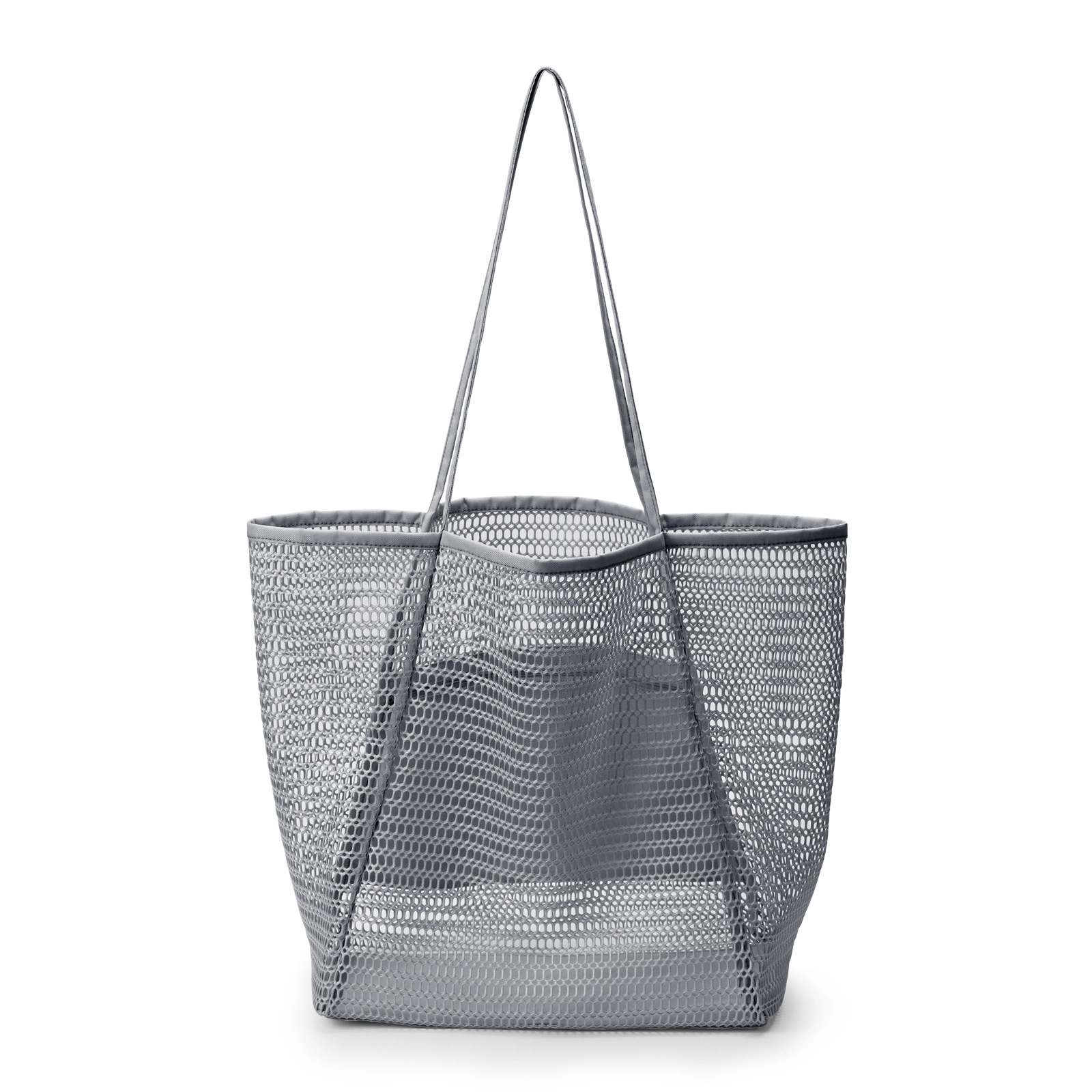 Mesh Beach Tote Bags Womens Shoulder Handbag, custom tote bag with logo imprint 5