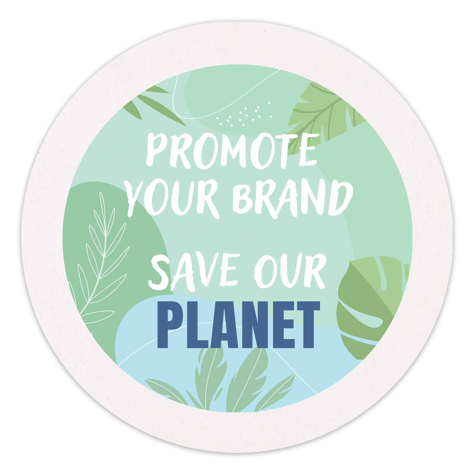 FULL BLEED 4" Round 60 pt. Pulpboard Coasters LOW QTY 2