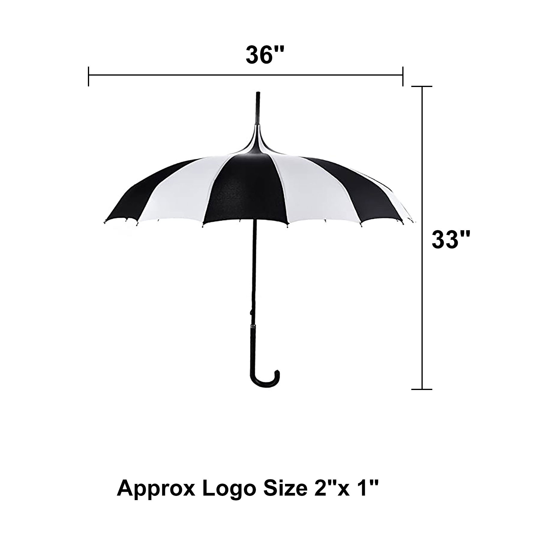 Retro Pagoda Hook Handle Umbrella 2