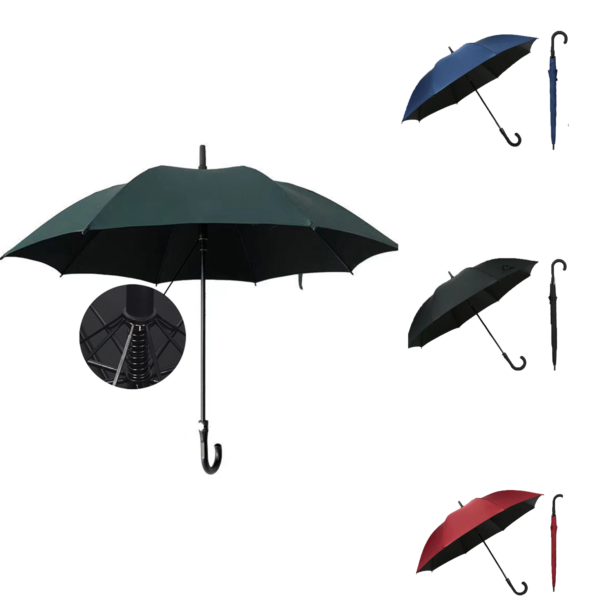 Golf Umbrella With Curved Handle 2