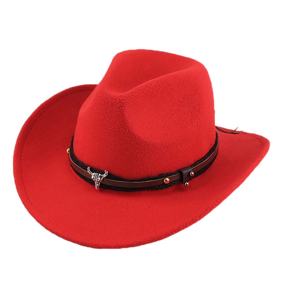 Polyester Cowboy Felt Hat with Traditional Shape 4