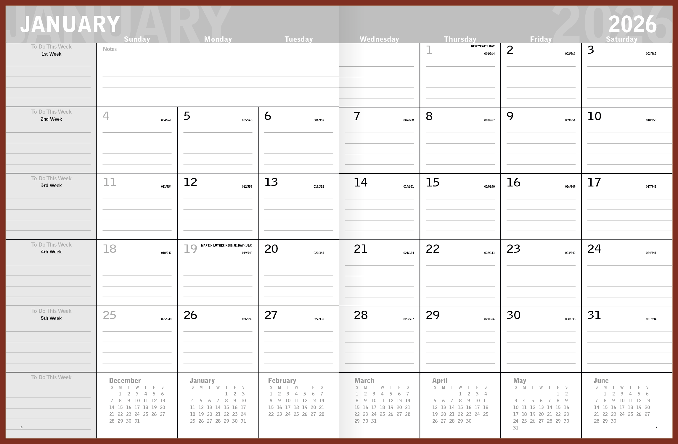 Triumph® Calendars Classic Monthly Planner 3