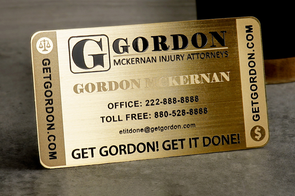 Brass Finish Business Cards 21