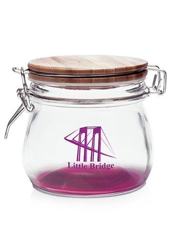16 oz Glass Candy Jars with Wire Wooden Lids 3