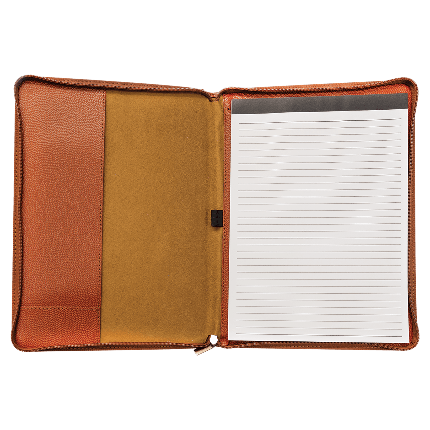 9 1/2" x 12" Basketball w/ Zipper Leatherette Portfolio with Notepad 5
