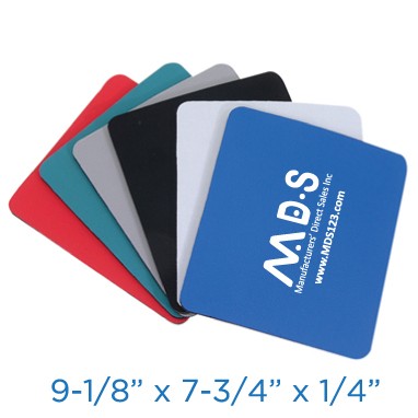 Fabric Mouse Pad w/Rubber Base - Rectangular (1/4" Thick) 2