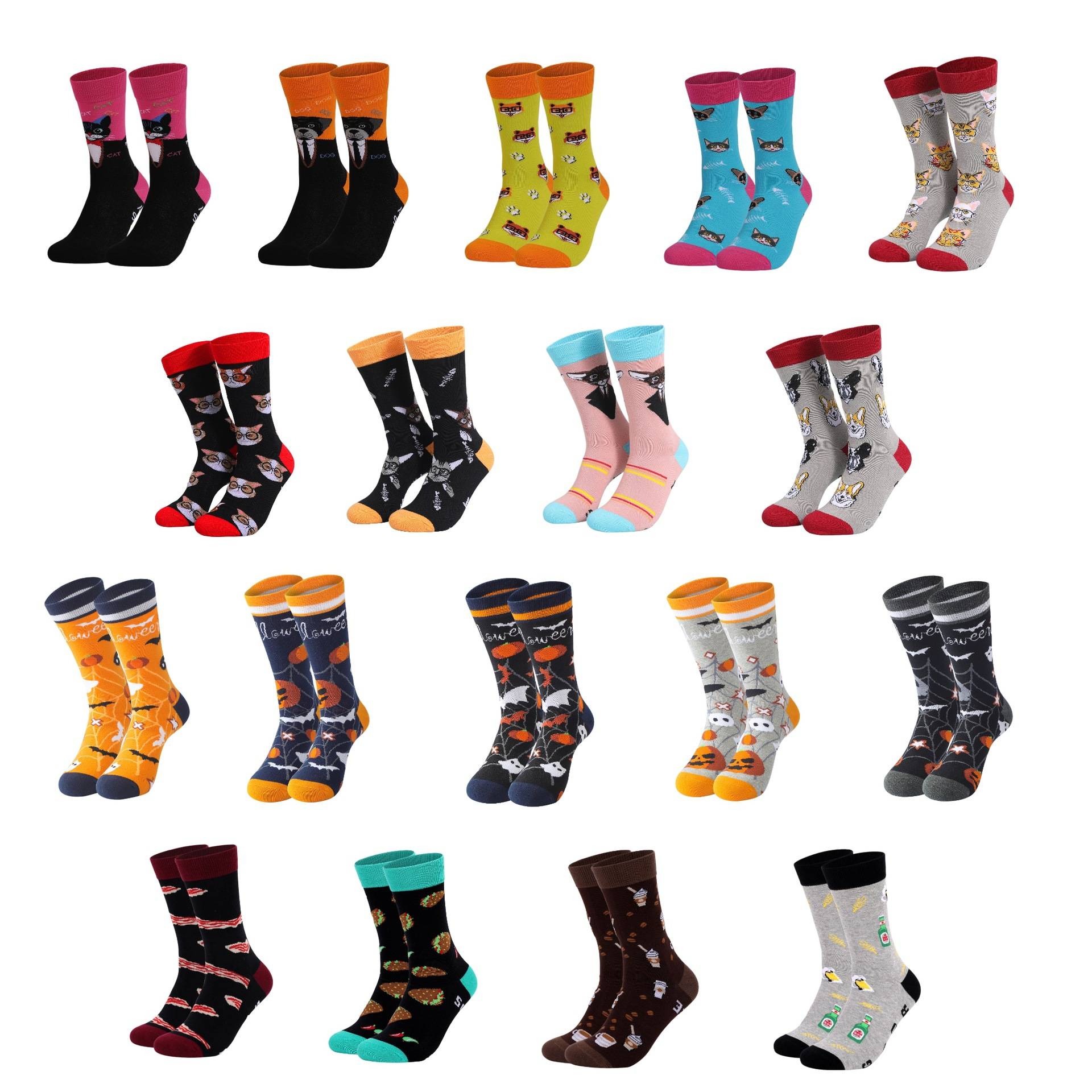 Cartoon Funny Halloween Casual Man's Warm Socks 6