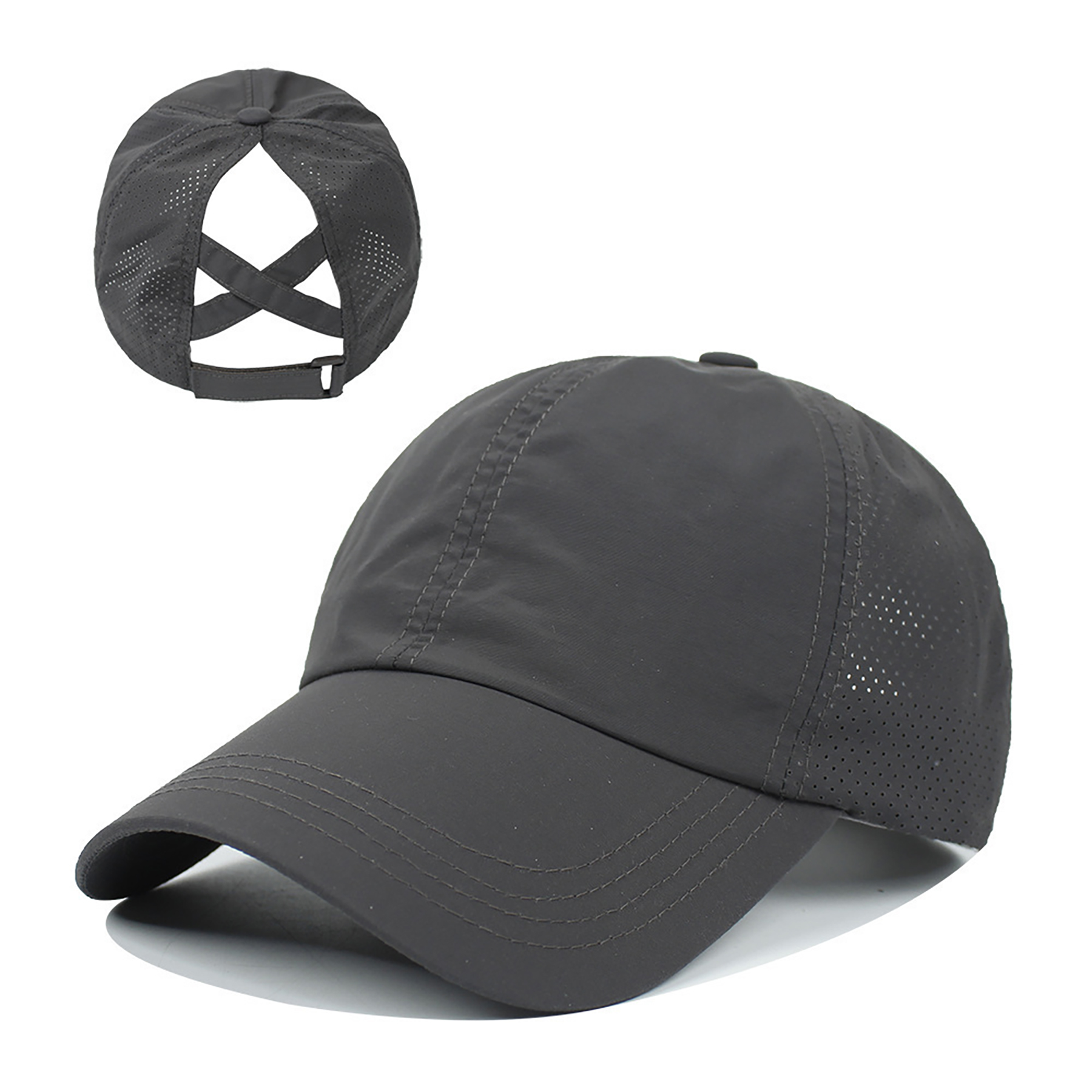 Ladies Crisscross Back Ponytail Cap 4