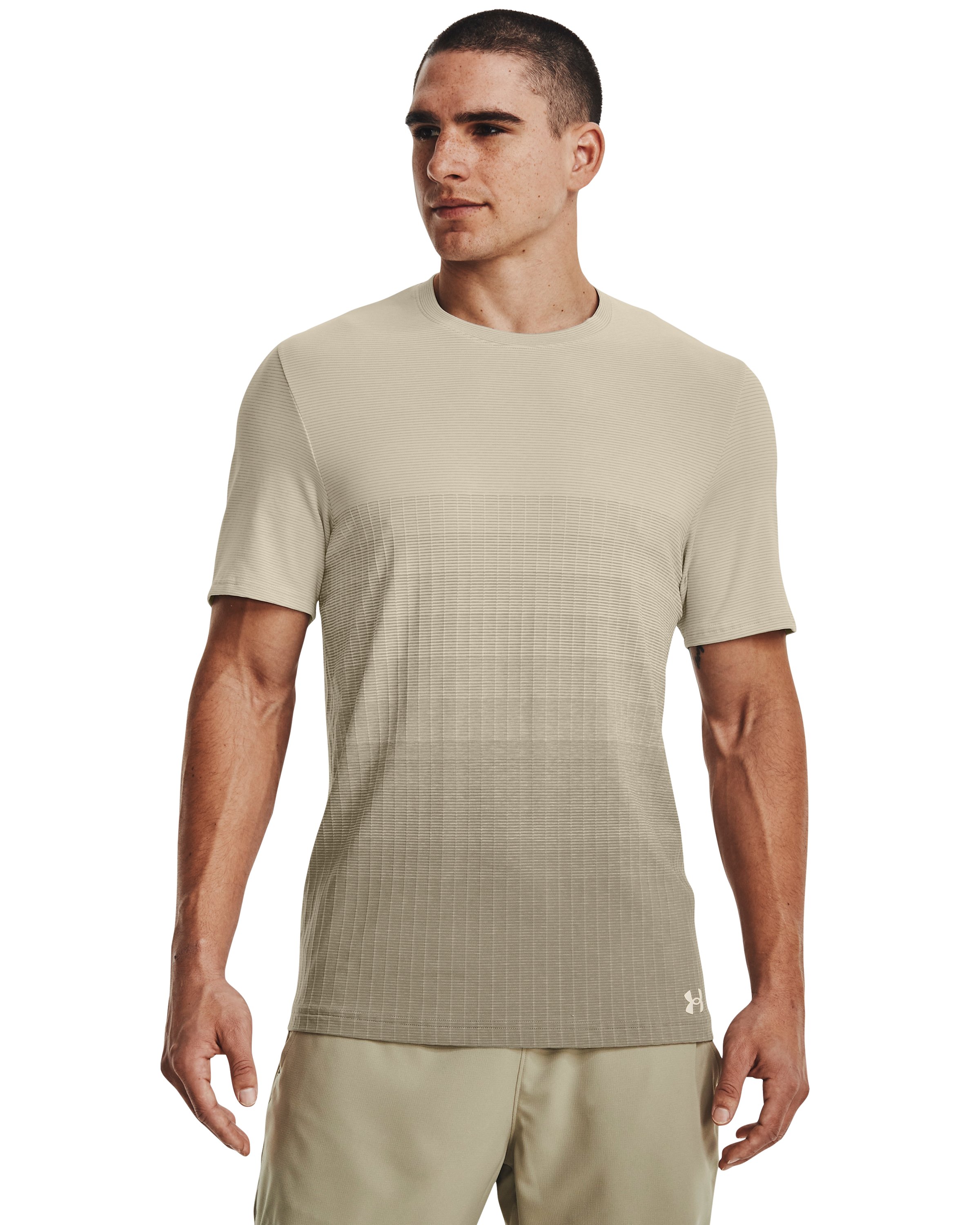 UA Seamless Lux Men's Short Sleeve, custom athletic wear with logo imprint 5