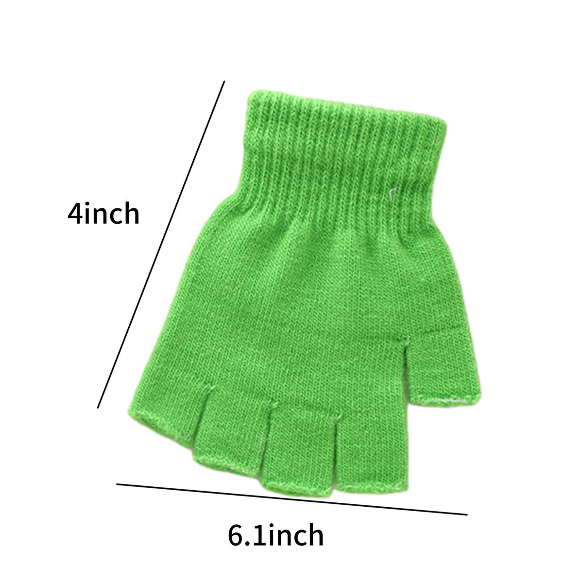 Acrylic Breathable Office Fingerless Gloves 3