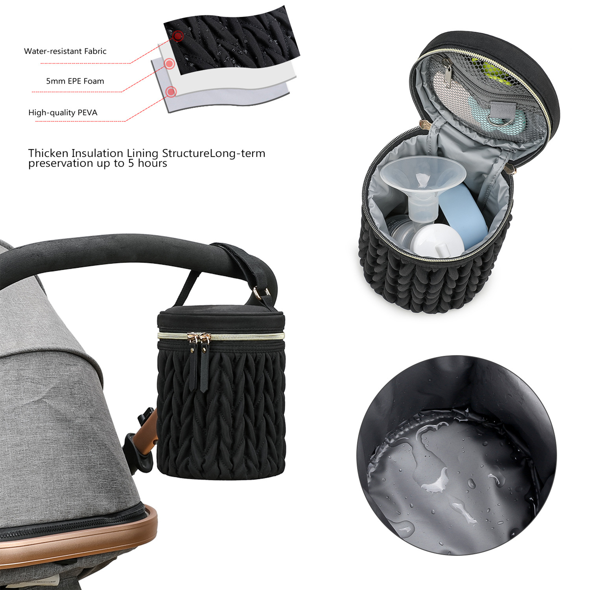 Waterproof Polyester Handheld Milk Warmer Bag 10