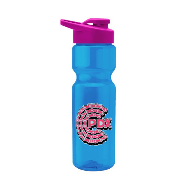 Blazer 28oz Transparent Bike Bottle w/Drink-thru Lid 47