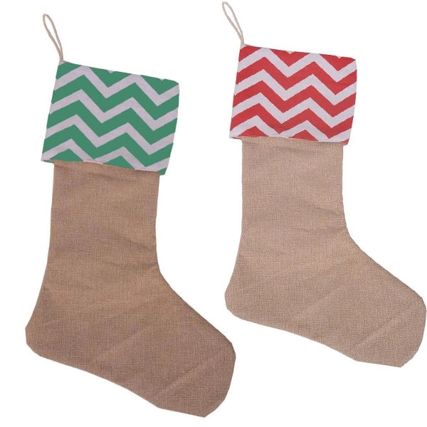 Christmas Canvas Stocking Gift Bag, custom tote bag with logo imprint 5