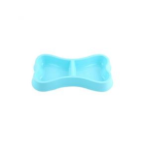 Bone Shaped Pet Bowl Food Tray 12
