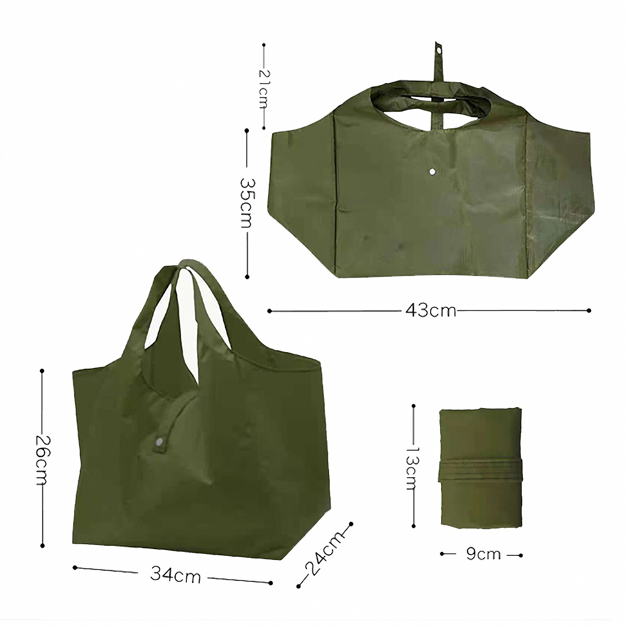 Large Portable Foldable Oxford Shopping Tote Bag, custom tote bag with logo imprint 2