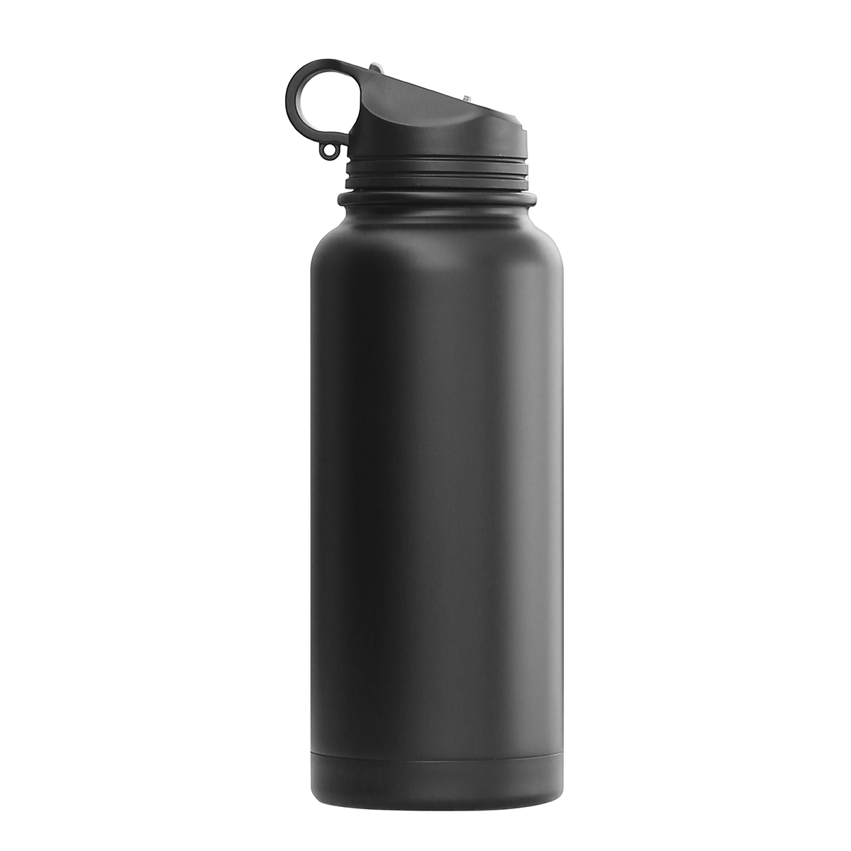 Summit 32oz Double Wall Vacuum Insulated 18/8 Stainless Steel Bottle (Black)