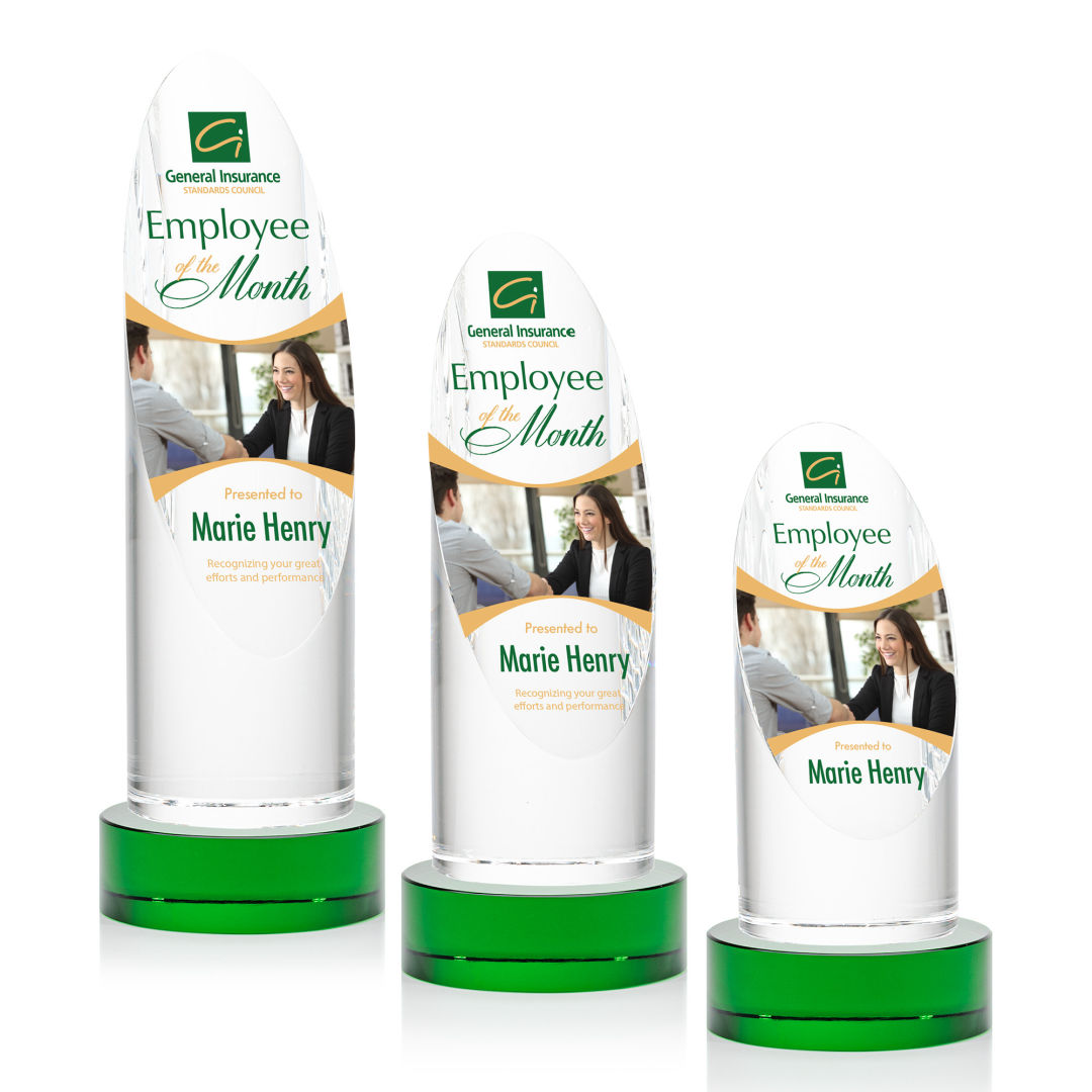 Lauder VividPrint™ Award on Base - Green 6