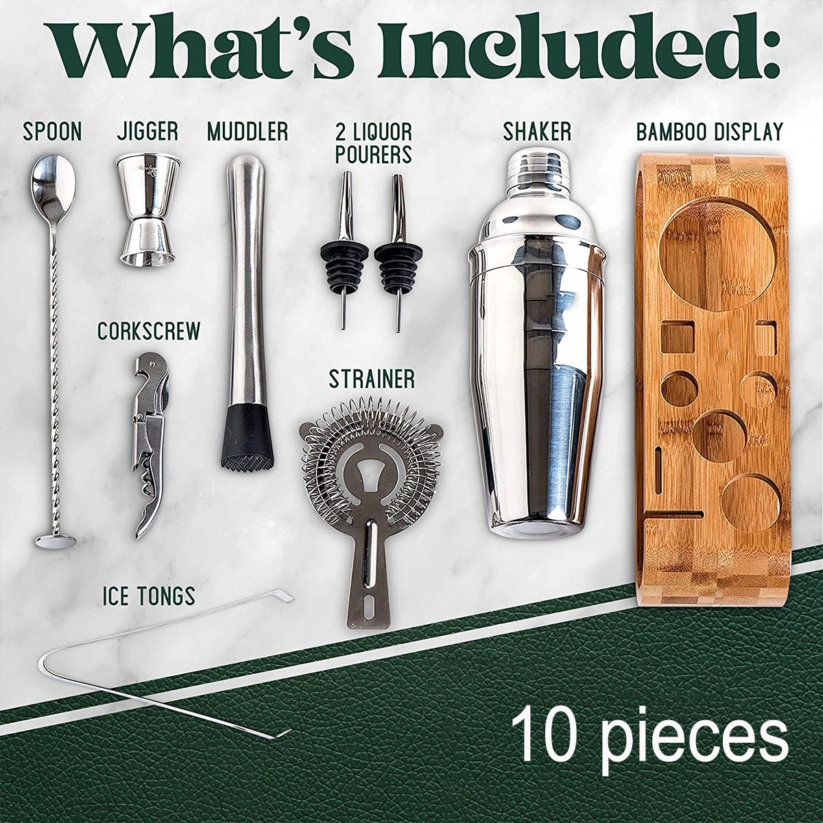 Stainless Steel Cocktail Maker 10 Pieces 3
