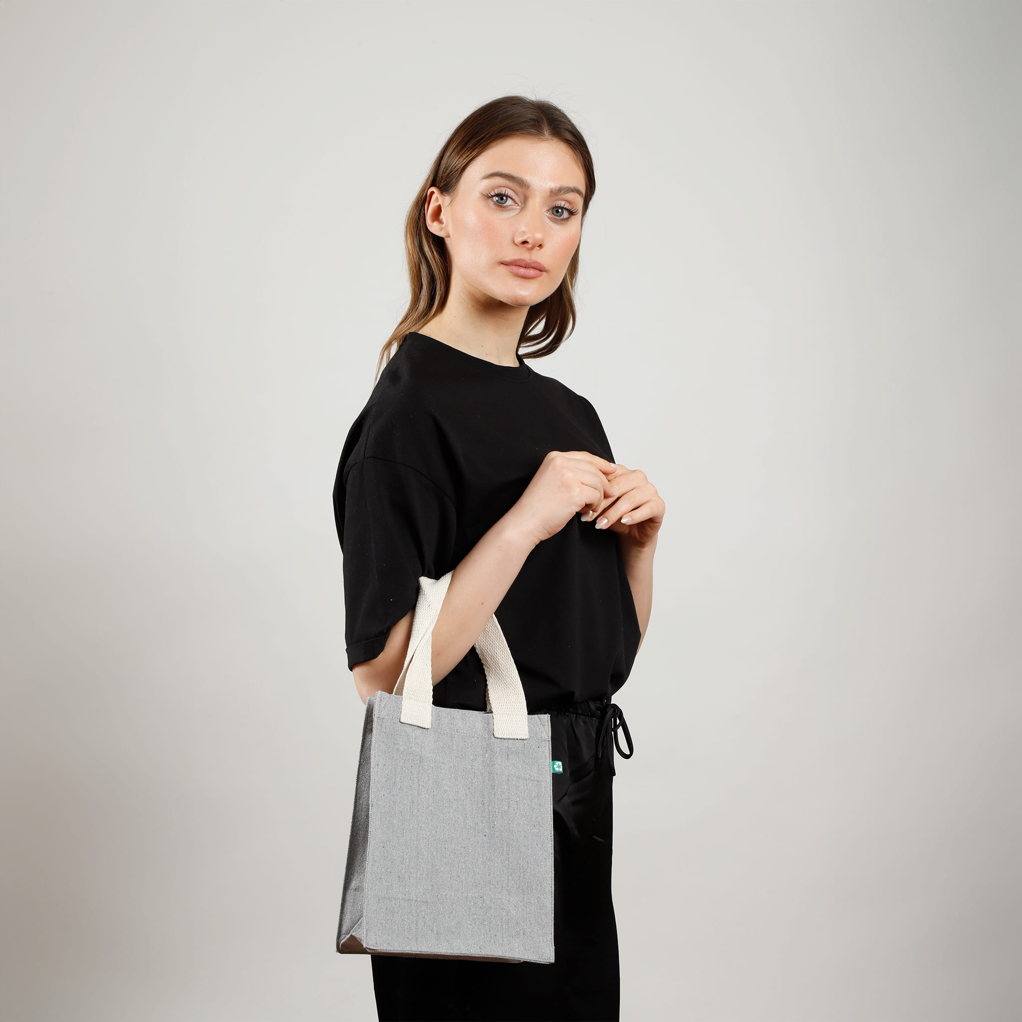Recycled Canvas Trendy Book Tote Bag 16