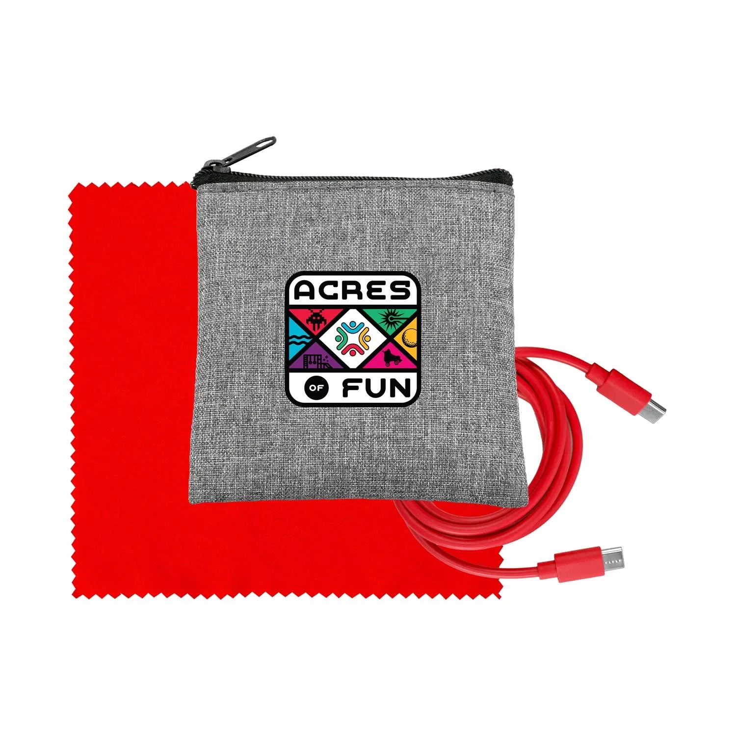 Recycled A+C to C Cable & Cloth Set 8