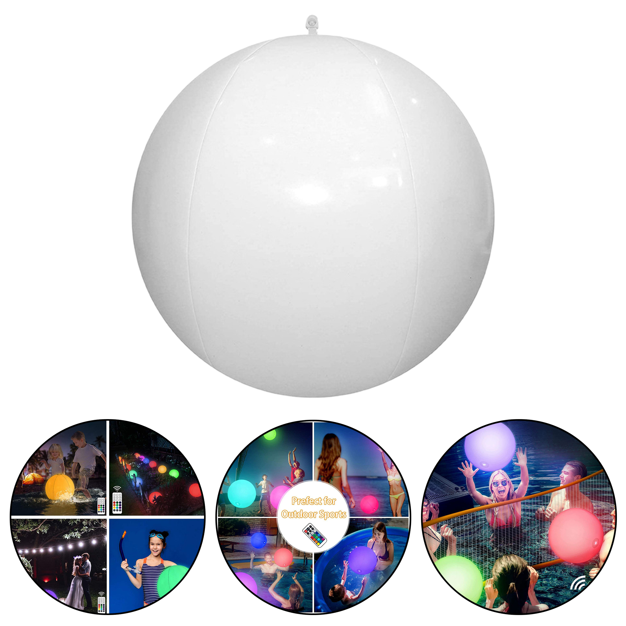 Outdoor Decorative LED Light Up Ball for Lawn, Pool 2