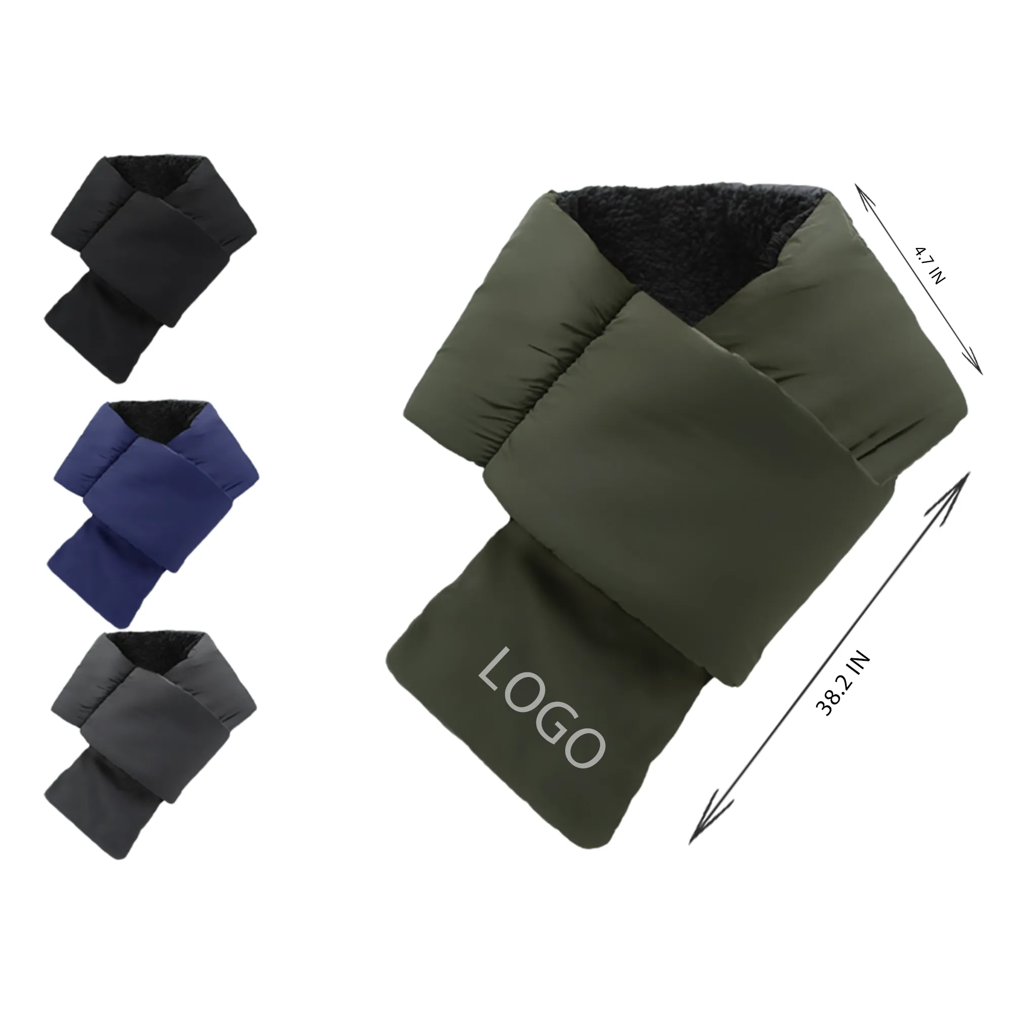 MOQ 10 PCS Winter Fleece Thermal Scarf 1