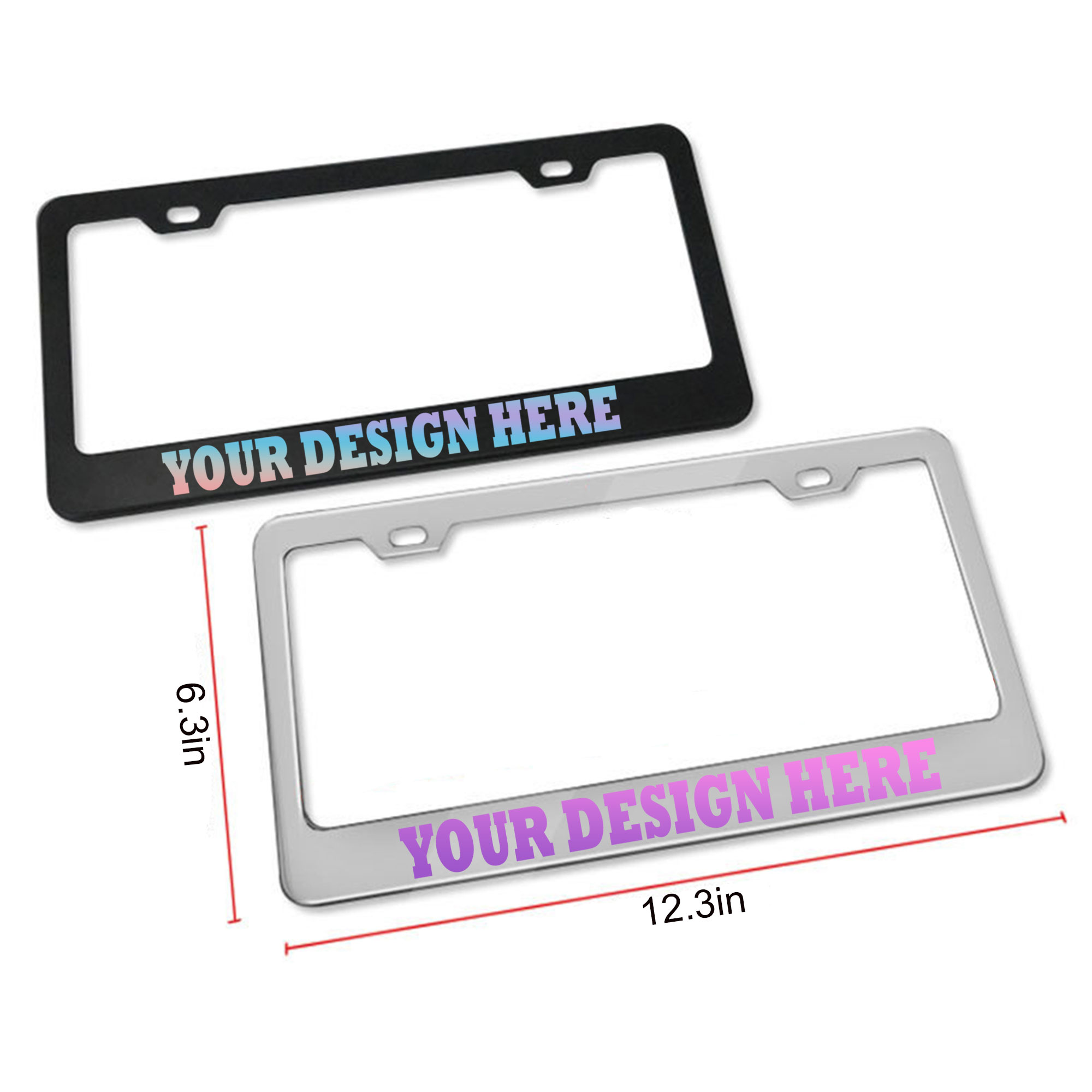 MOQ50 Stainless Steel Customizable License Plate Frame 2