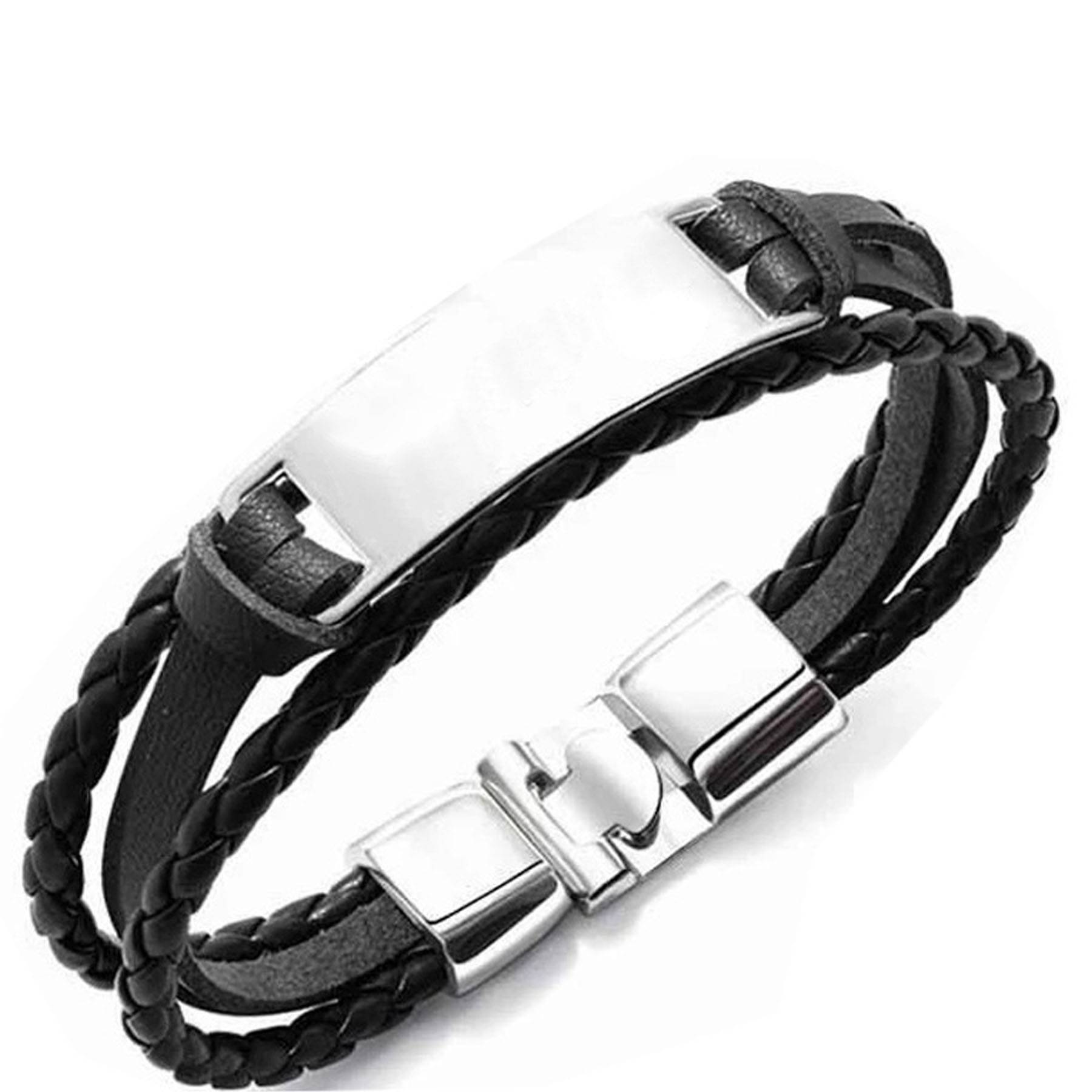 Genuine Leather Bracelets for Men Women 6