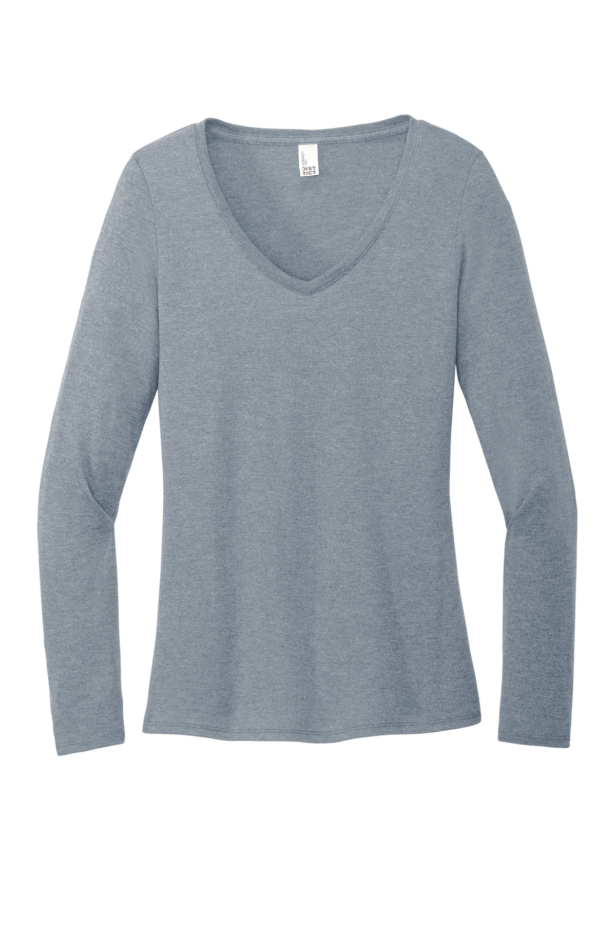 District Women's Perfect Tri Long Sleeve V-Neck Tee DT135 43