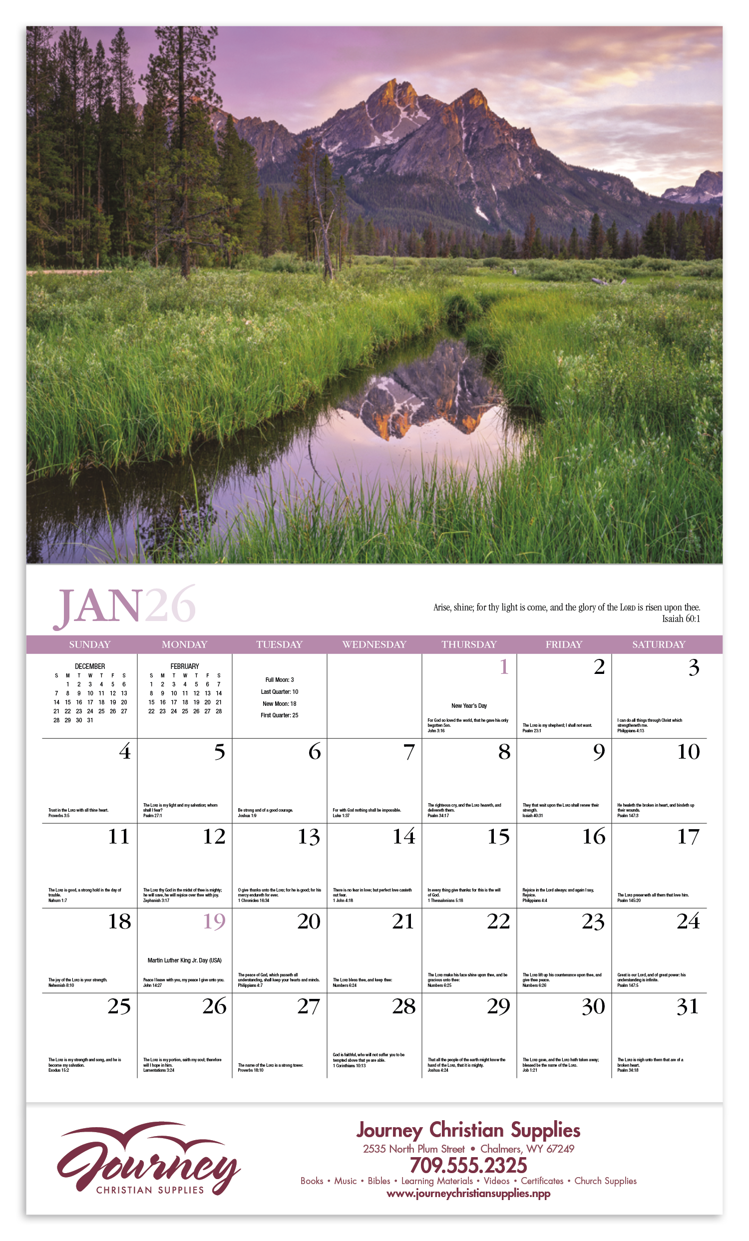 HotLine® Products Reflections (Non-Denominational) Appointment Calendar - Stapled 32