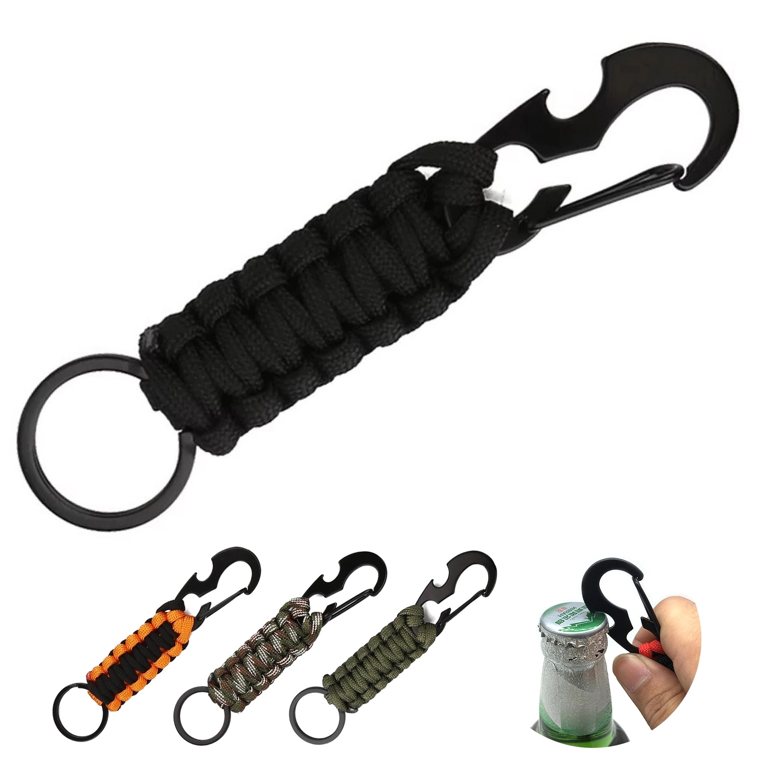 Tactical Rope Bottle Opener Keychain 2