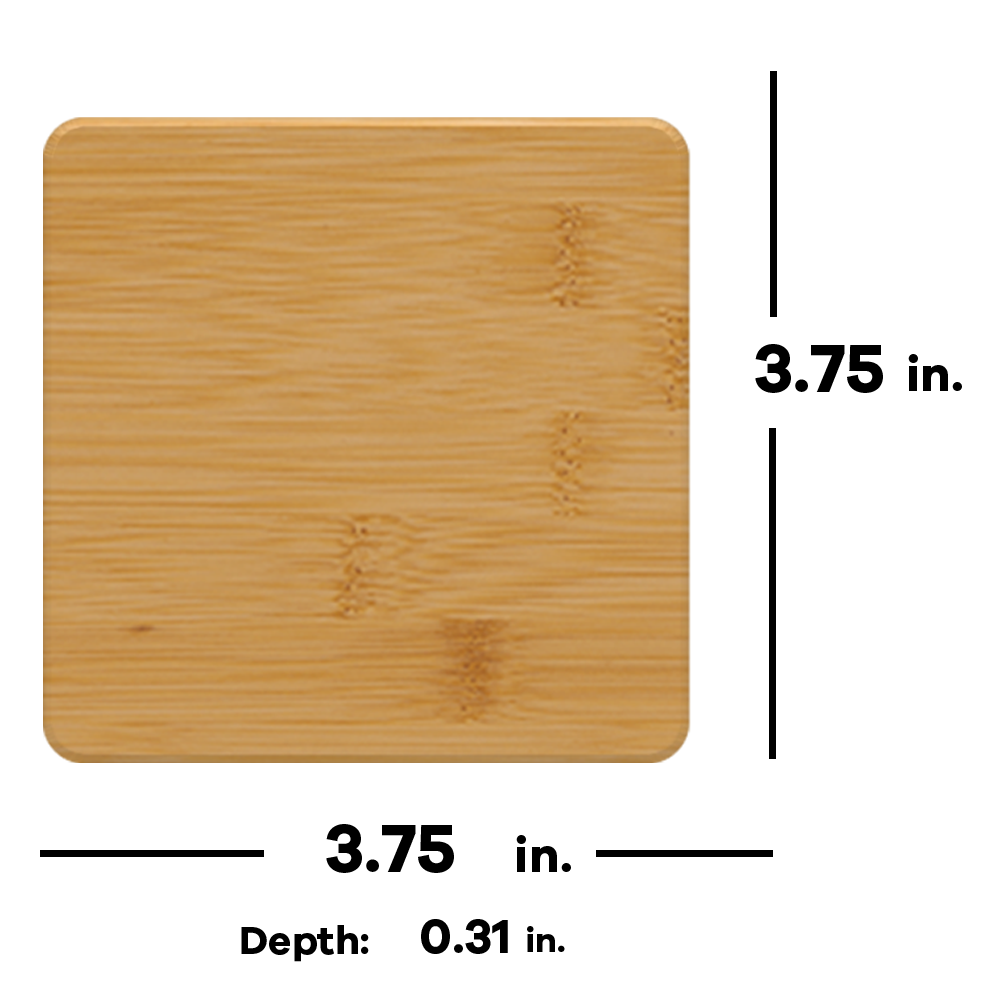 Bamboo Round 6-Coaster Set with Holder 3