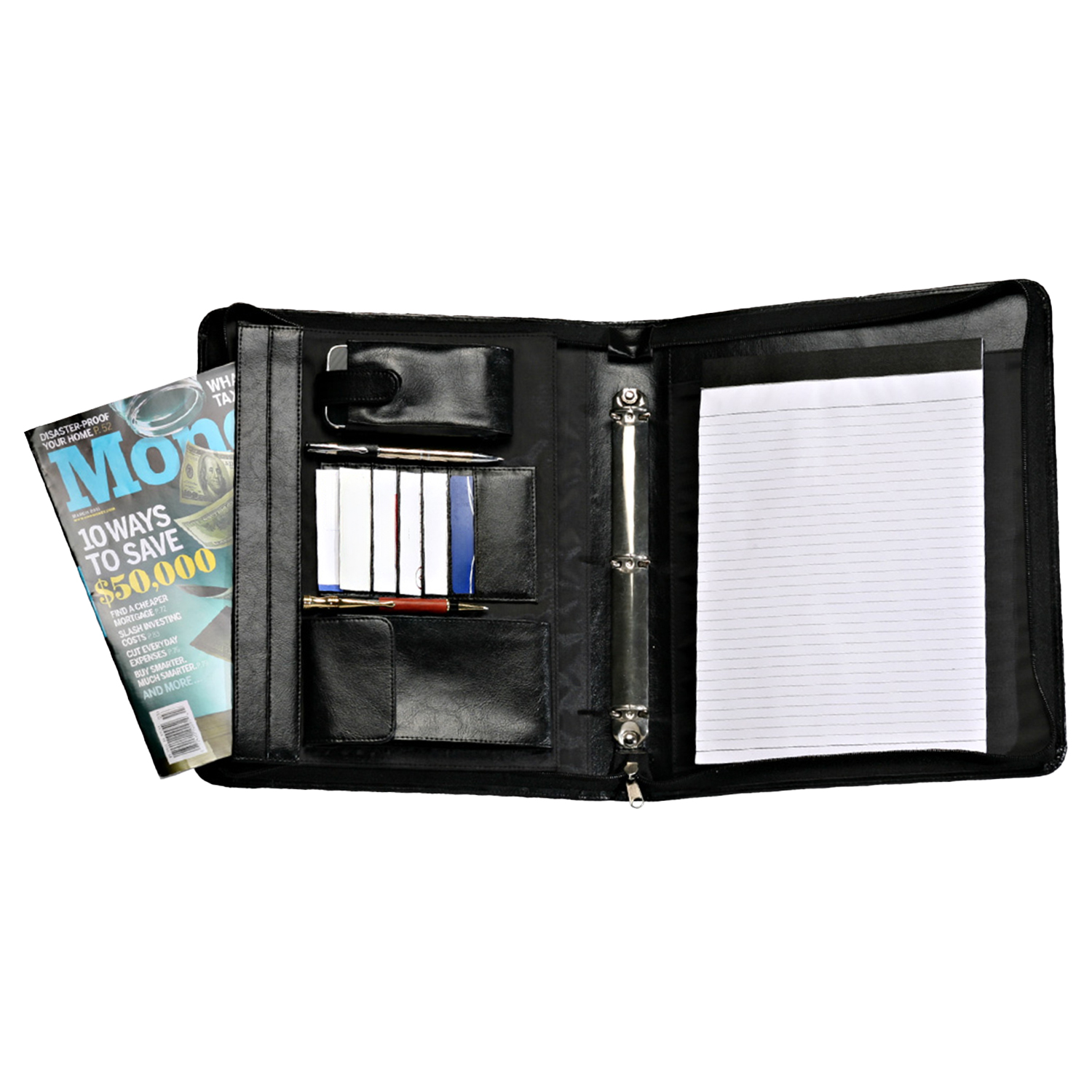 Custom Zippered 3-Ring Portfolio 2