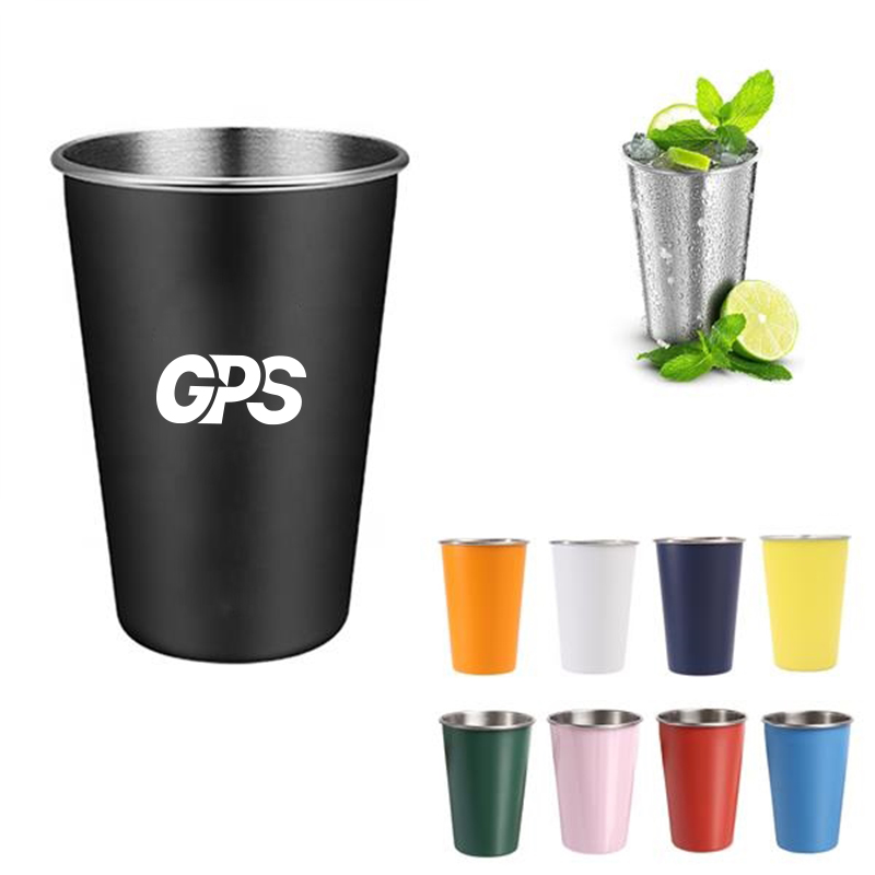 16 Oz. Dubliner Stainless Steel Pint Glass Cup
