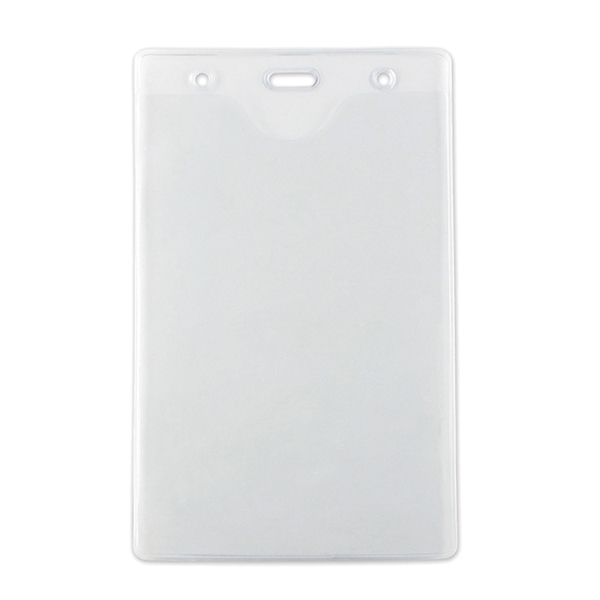 Vertical Top-Load Credential Badge Holder w/ 2 Holes and Slot Cutout 1