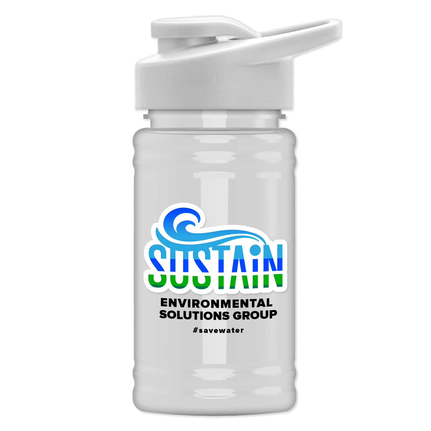 UpCycle - Mini 16 oz. rPet Sports Bottle with Drink Thru - Digital 5