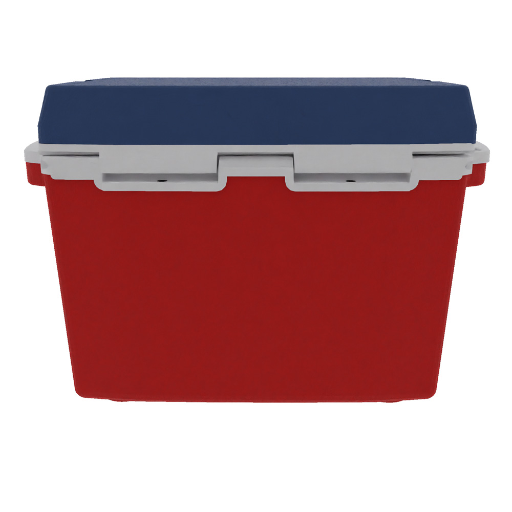 Taiga 27 Quart Cooler: Custom molded Logo, Custom PMS Color 26
