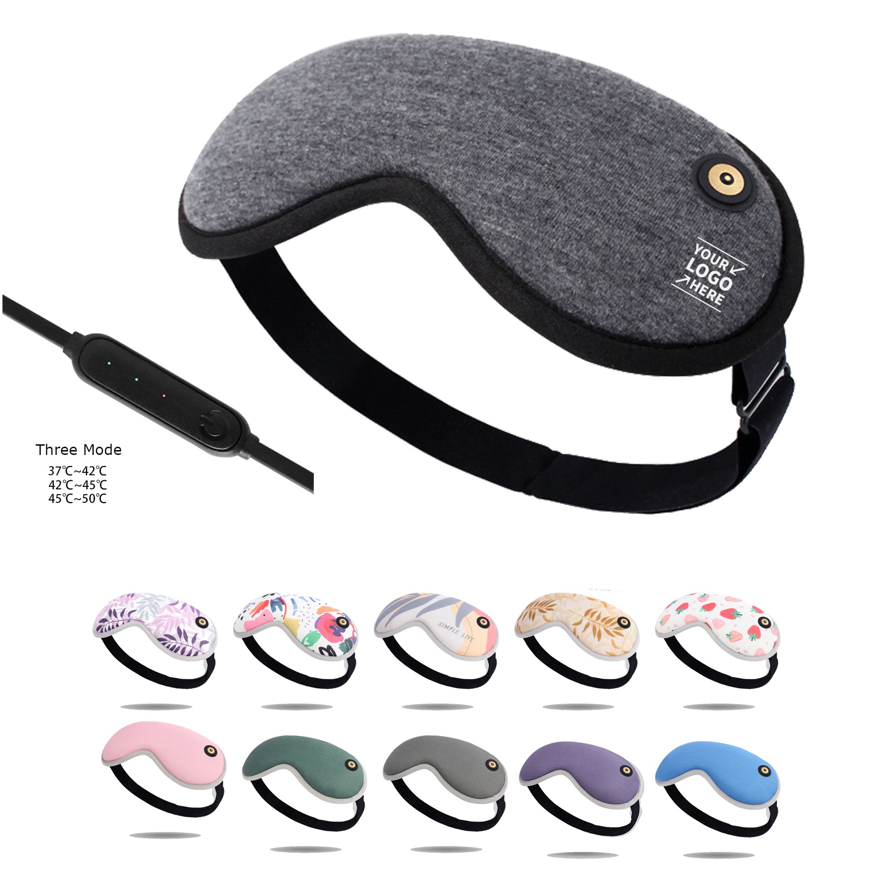 USB Adjustable Temperature Heated 3D Eye Mask