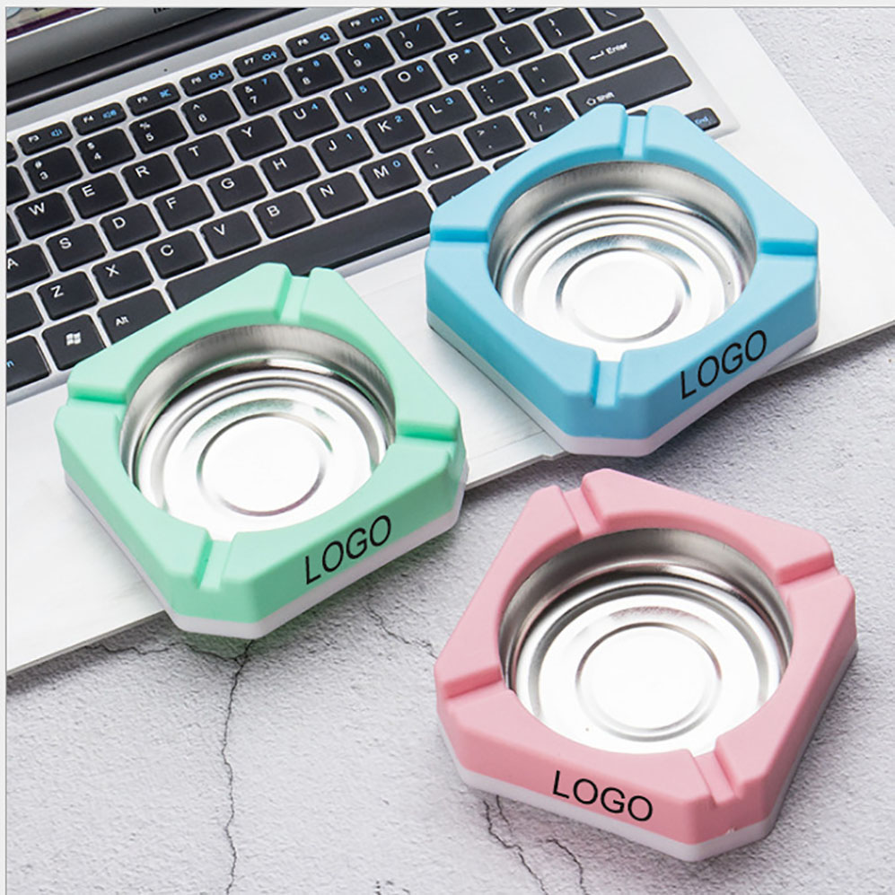 Smoke Ashtray PP & Stainless Steel Square 1