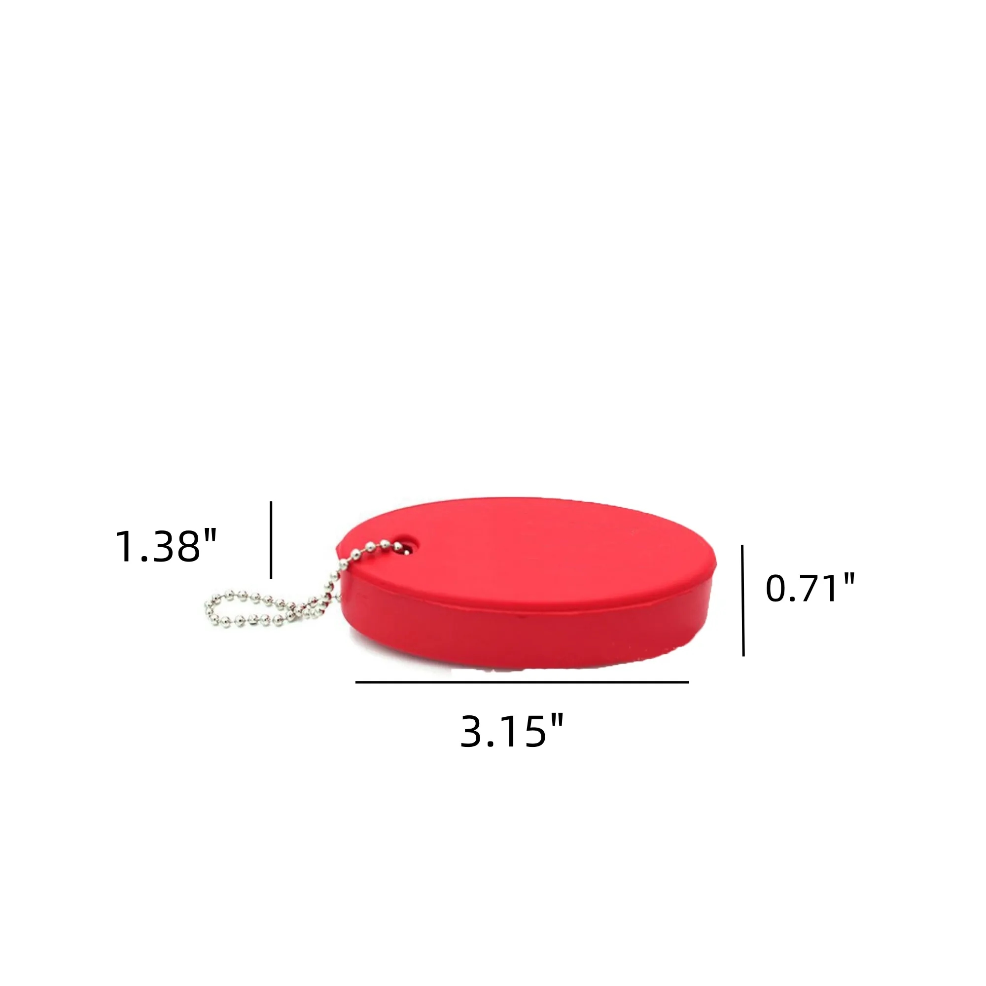 Oval PU Foam Floating Keychain 3