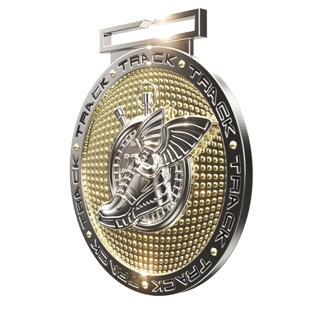 Track Dual Plated Medallion (3") 4