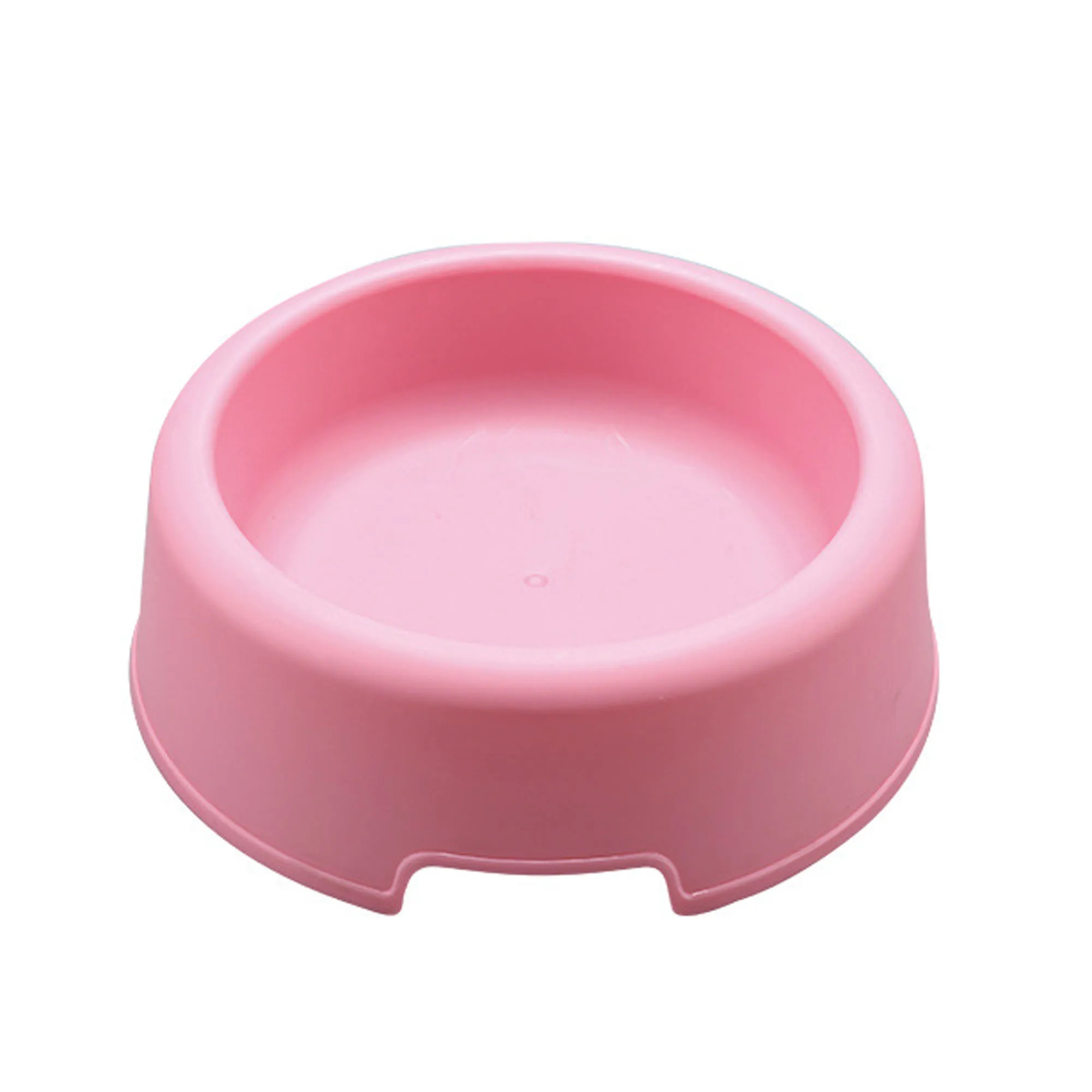 Solid Color Pet Bowls Candy-Colored Lightweight Plastic Sin 4