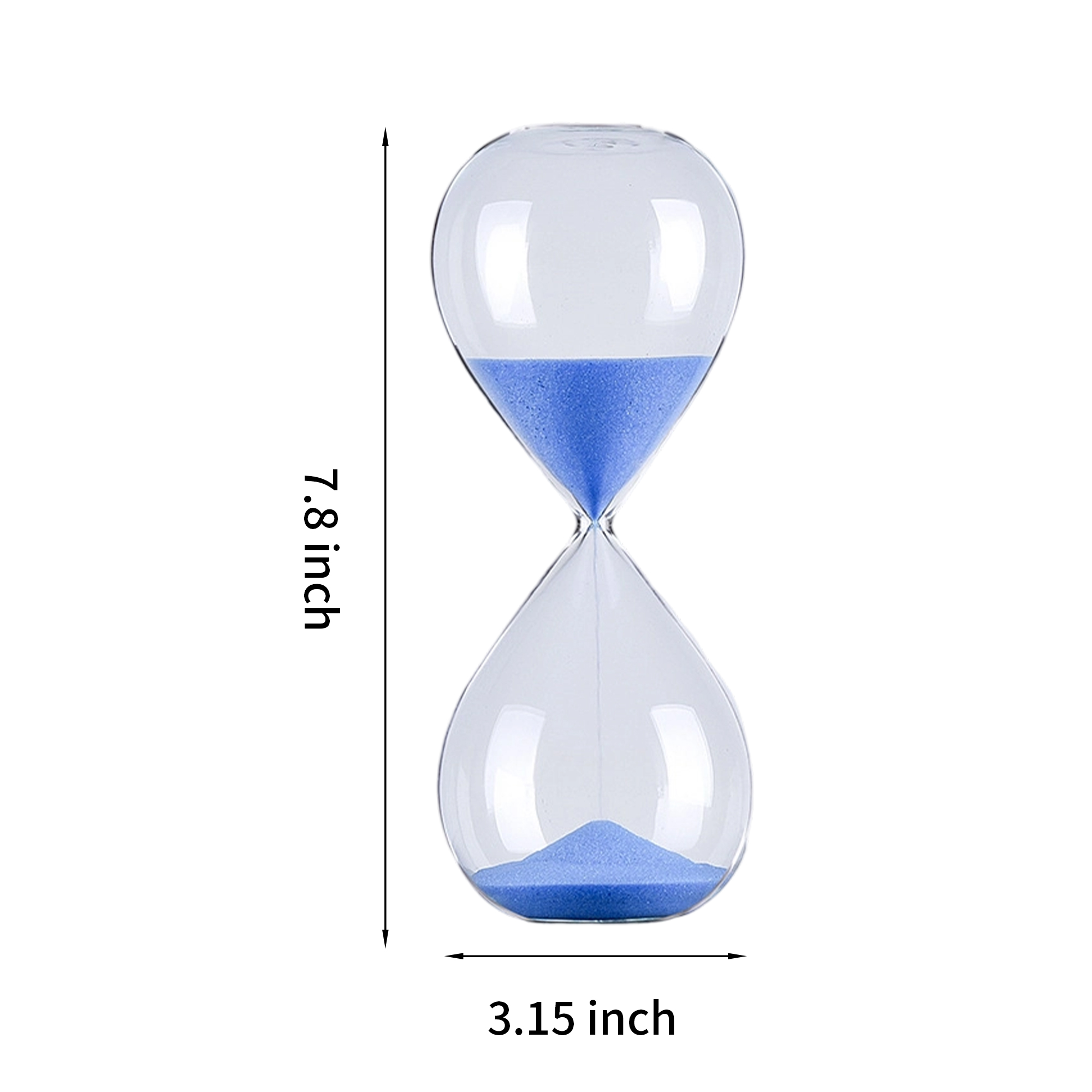 High Borosilicate Glass Hourglass Sand Timer 30 Minutes 8