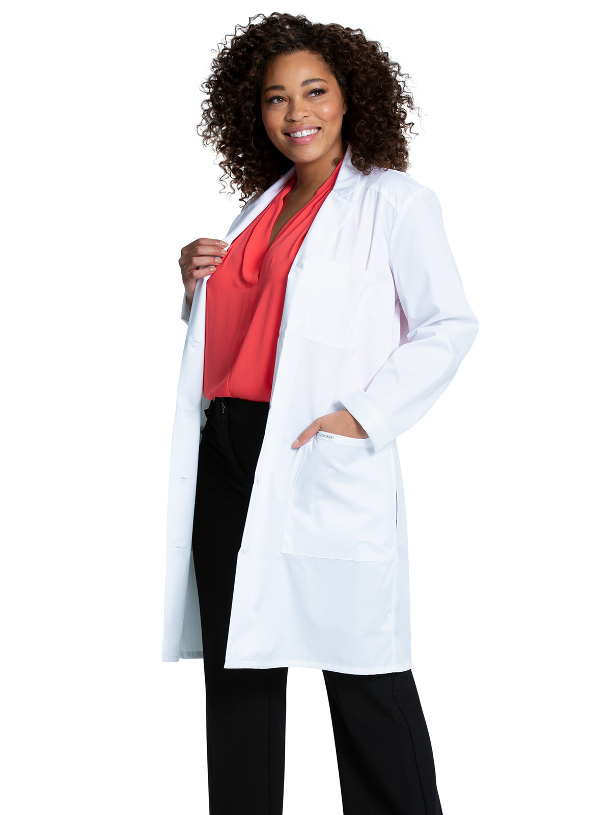 Cherokee - Project Lab - Women's Three-Pocket 37" Full-Length Lab Coat 2