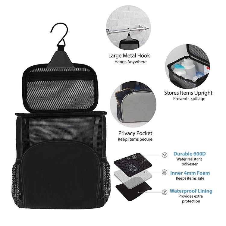 Hanging travel portable toilet bag 5