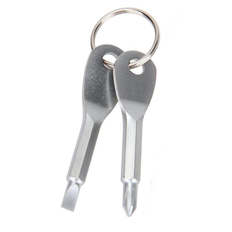 Portable Multifunction Key Chain 2pcs Mini Portable Multifunction Keychain Screwdriver Gadget 2
